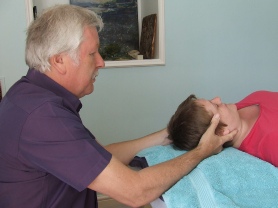 Graham during a session of Polarity Therapy